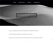 Tablet Screenshot of nicoleklungle.com